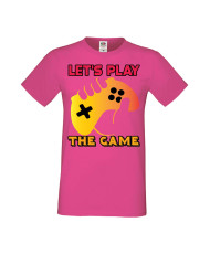 Мъжка Геймърска Тениска Gamer Let'S Play The Game