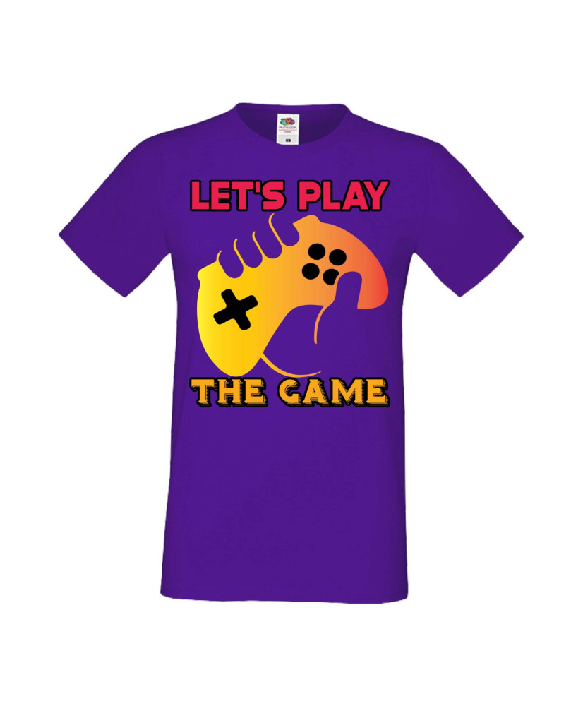 Мъжка Геймърска Тениска Gamer Let'S Play The Game