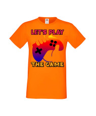 Мъжка Геймърска Тениска Gamer Let'S Play The Game