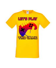 Мъжка Геймърска Тениска Gamer Let'S Play The Game