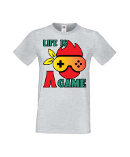 Мъжка Геймърска Тениска Gamer Life Is A Game