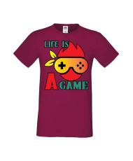 Мъжка Геймърска Тениска Gamer Life Is A Game