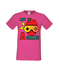 Мъжка Геймърска Тениска Gamer Life Is A Game