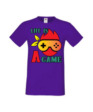 Мъжка Геймърска Тениска Gamer Life Is A Game