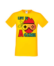 Мъжка Геймърска Тениска Gamer Life Is A Game