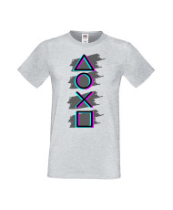 Мъжка Геймърска Тениска Gamer Ps Game Controller Buttons