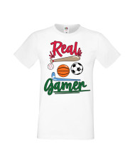 Мъжка Геймърска Тениска Gamer Real Gamer