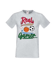 Мъжка Геймърска Тениска Gamer Real Gamer