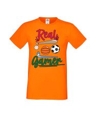 Мъжка Геймърска Тениска Gamer Real Gamer