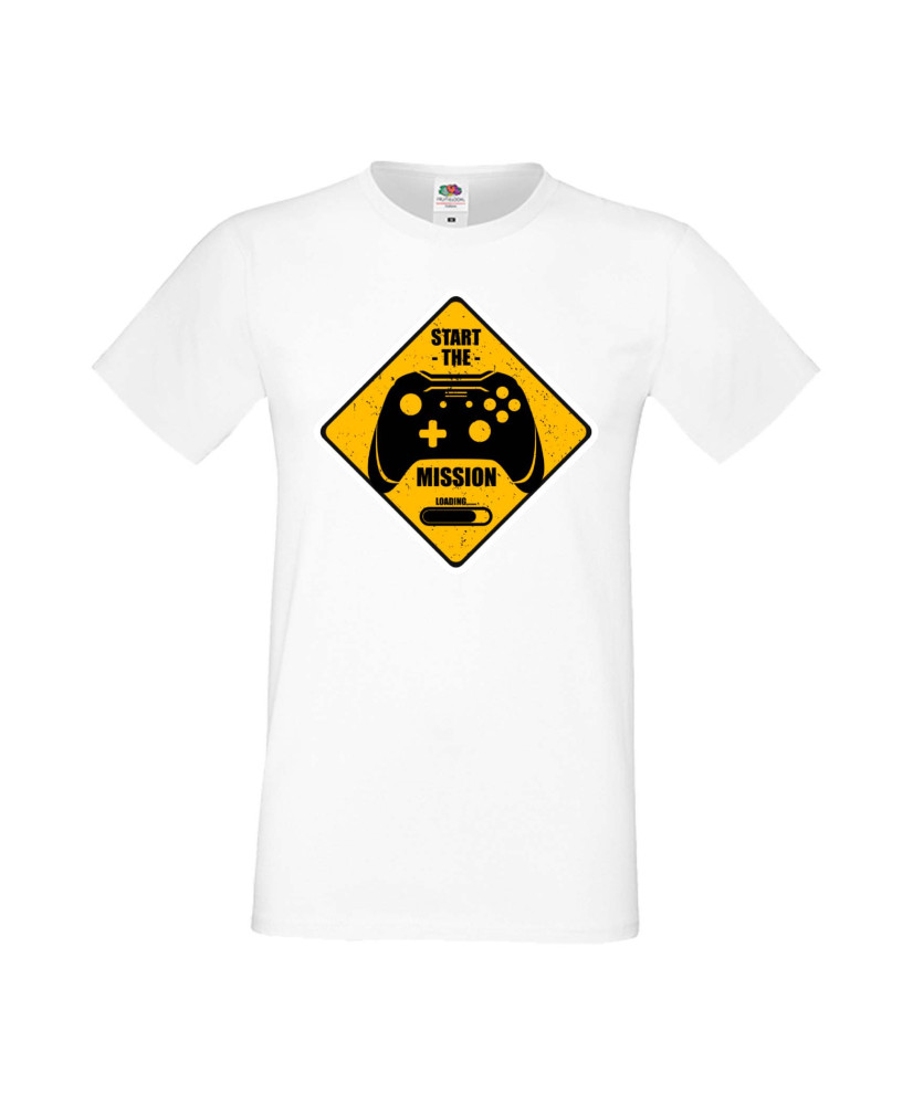 Мъжка Геймърска Тениска Gamer Start The Mission Мъжка Геймърска Тениска Gamer Start The Mission