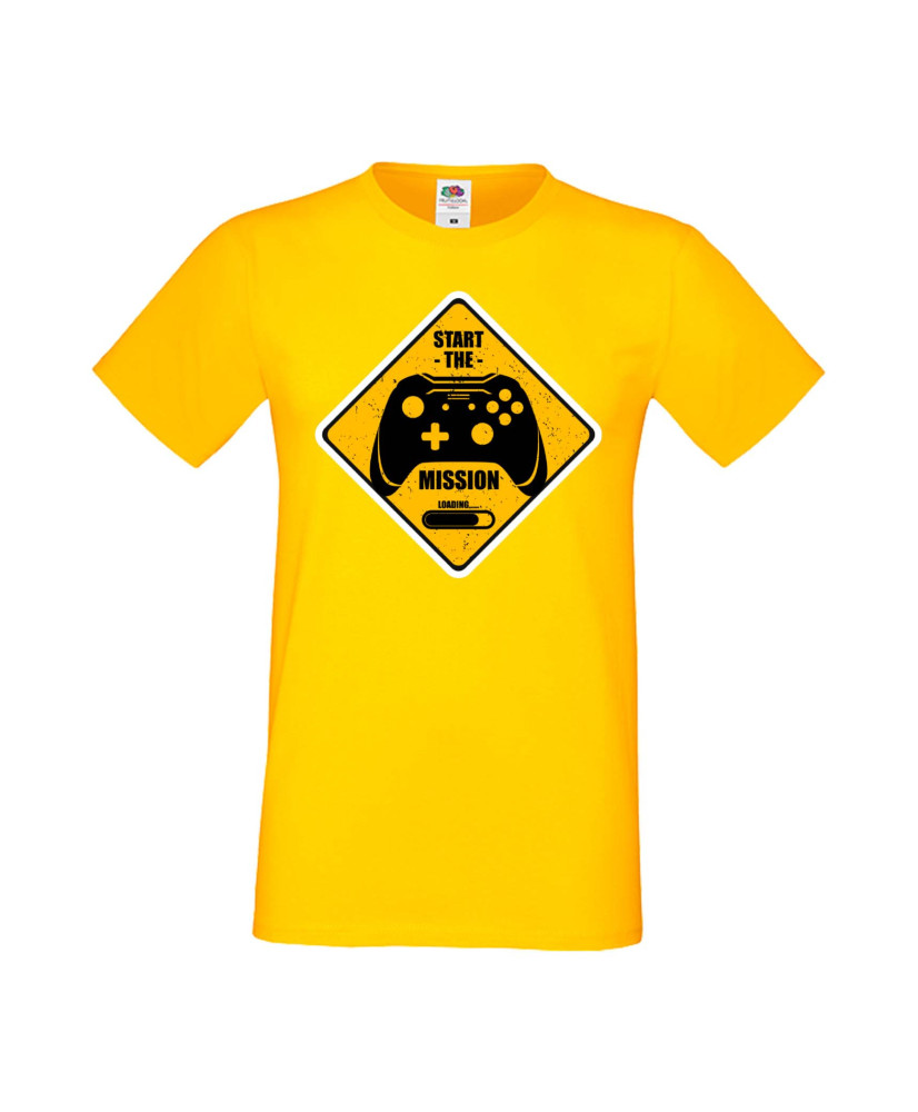 Мъжка Геймърска Тениска Gamer Start The Mission Мъжка Геймърска Тениска Gamer Start The Mission