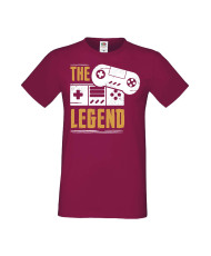 Мъжка Геймърска Тениска Gamer The Legend