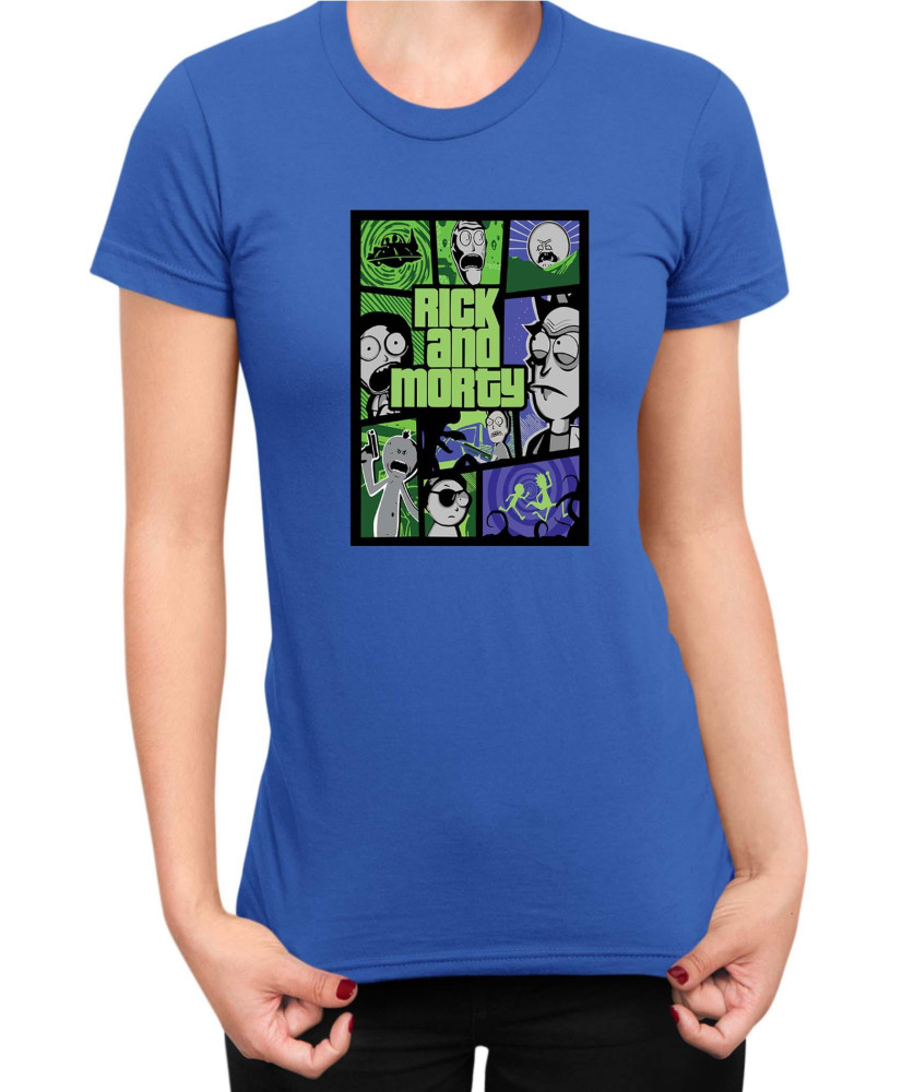 Дамска Тениска Rick And Morty Gta Poster
