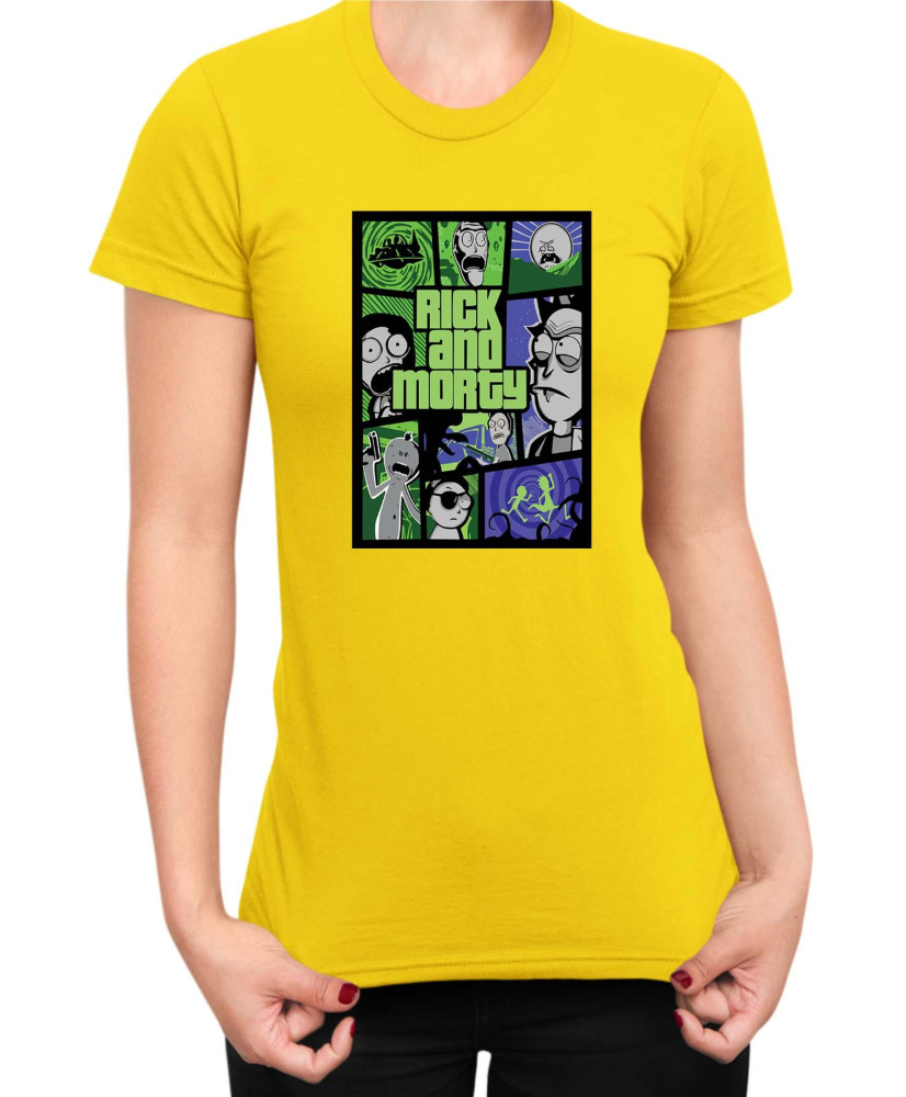Дамска Тениска Rick And Morty Gta Poster