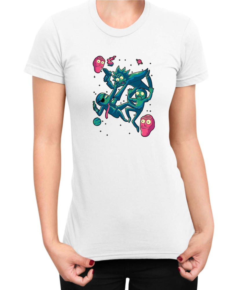 Дамска Тениска Rick And Morty Space