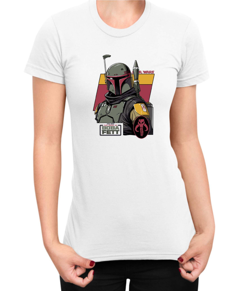 Дамска Тениска Star Wars Boba Fett Book Дамска Тениска Star Wars Boba Fett Book