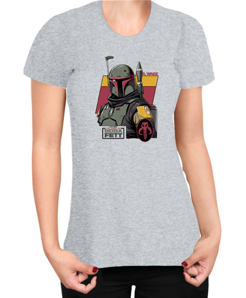 Дамска Тениска Star Wars Boba Fett Book Дамска Тениска Star Wars Boba Fett Book