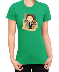 Дамска Тениска Star Wars Cute Han Solo Chewbaka