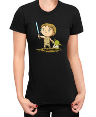 Дамска Тениска Star Wars Luke Yoda