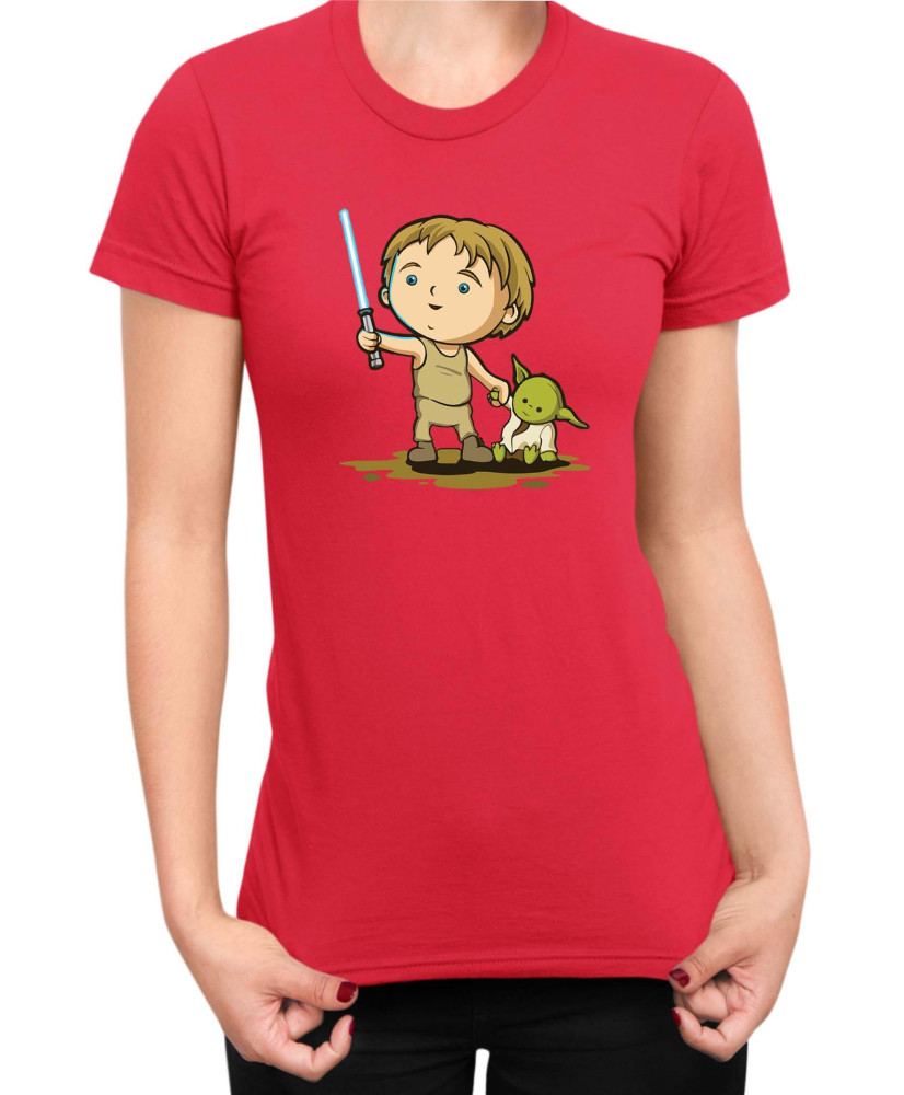 Дамска Тениска Star Wars Luke Yoda Дамска Тениска Star Wars Luke Yoda