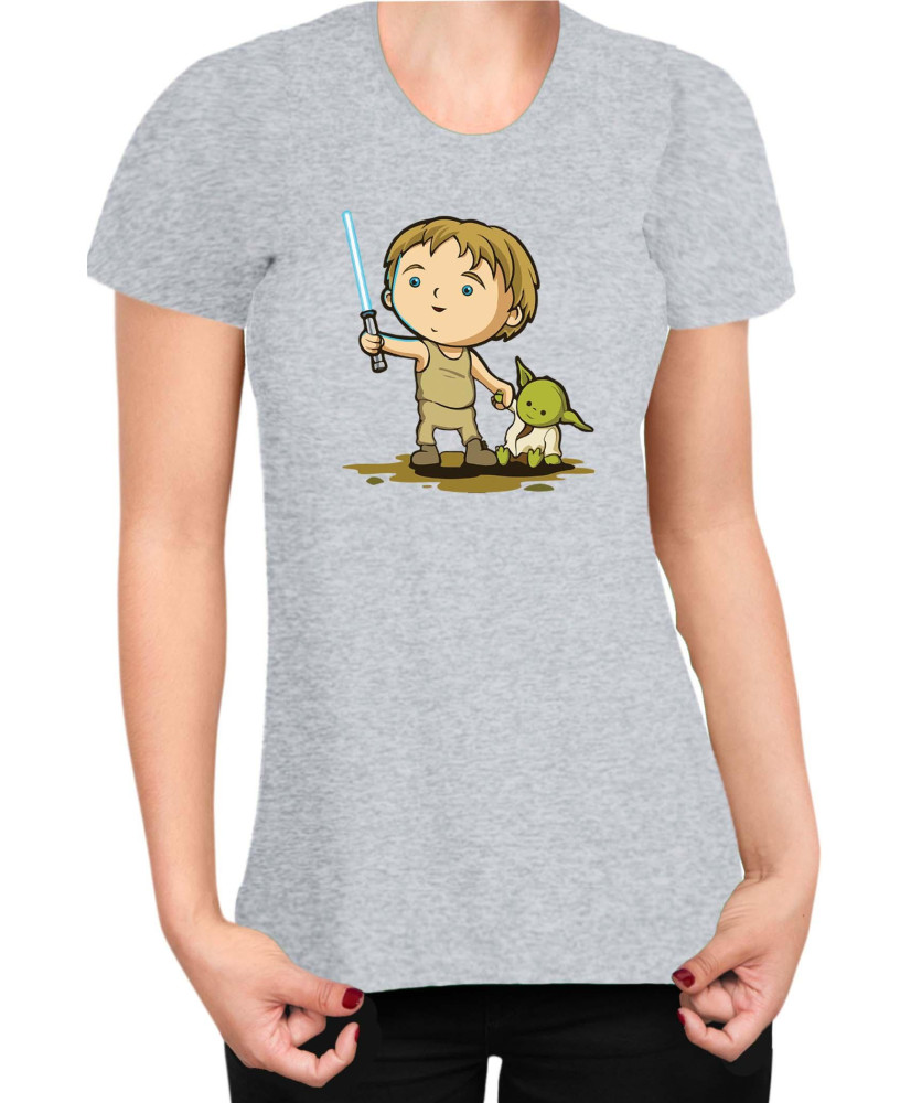 Дамска Тениска Star Wars Luke Yoda Дамска Тениска Star Wars Luke Yoda