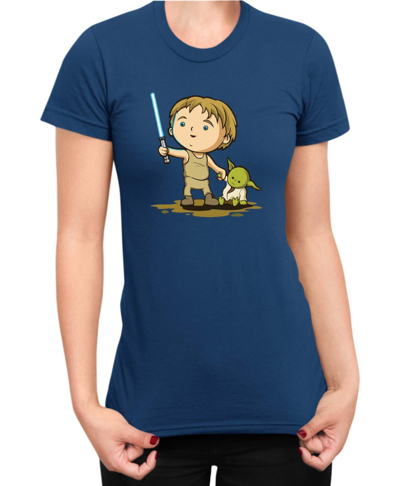 Дамска Тениска Star Wars Luke Yoda Дамска Тениска Star Wars Luke Yoda
