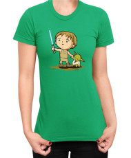 Дамска Тениска Star Wars Luke Yoda