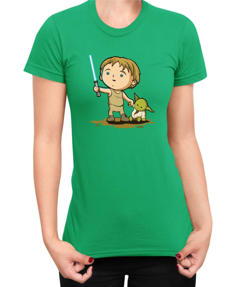 Дамска Тениска Star Wars Luke Yoda Дамска Тениска Star Wars Luke Yoda