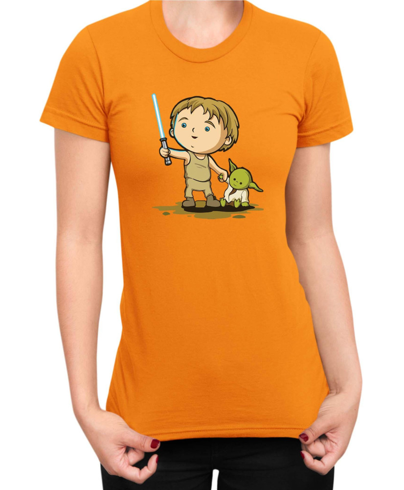 Дамска Тениска Star Wars Luke Yoda Дамска Тениска Star Wars Luke Yoda