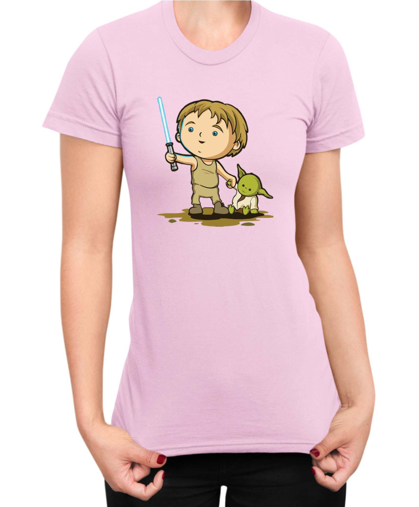 Дамска Тениска Star Wars Luke Yoda Дамска Тениска Star Wars Luke Yoda
