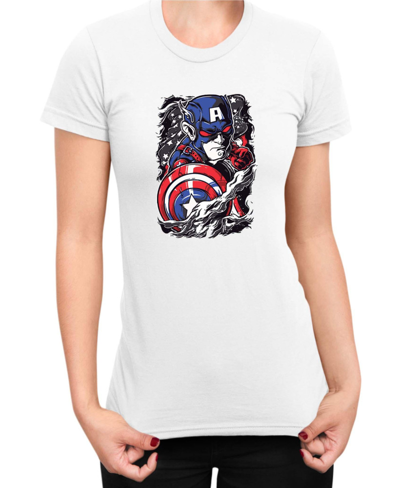 Дамска Тениска Marvel Universe Super Heroes Captain America Chibi
