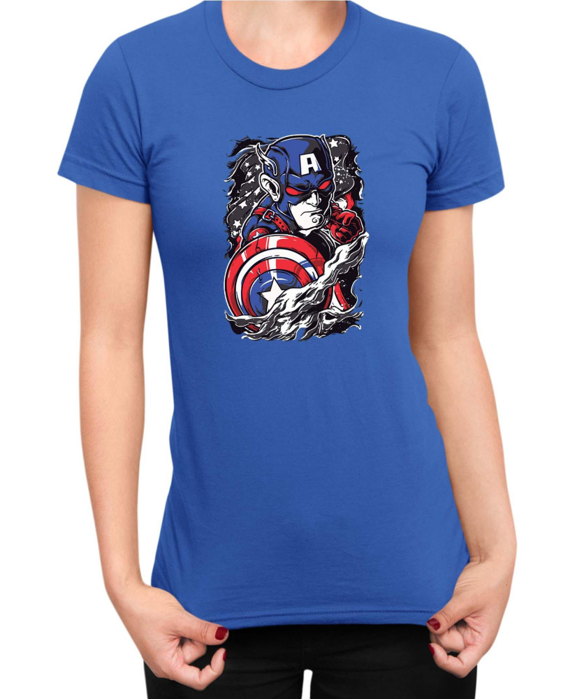 Дамска Тениска Marvel Universe Super Heroes Captain America Chibi