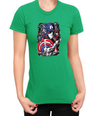 Дамска Тениска Marvel Universe Super Heroes Captain America Chibi