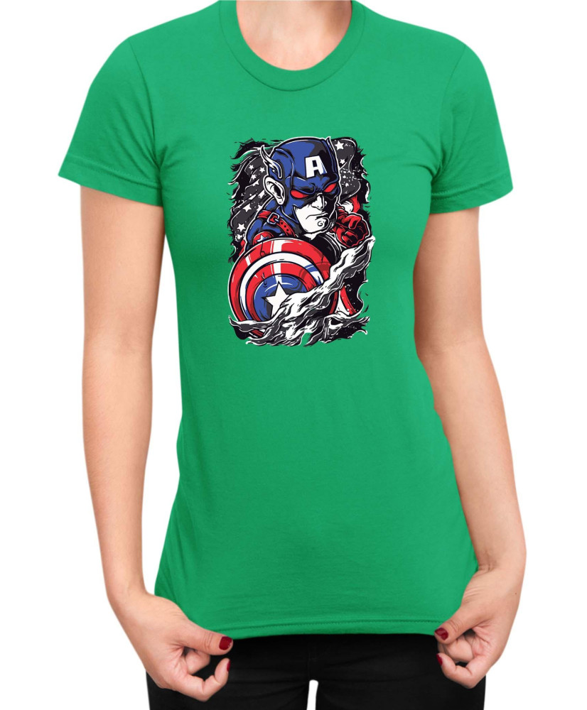 Дамска Тениска Marvel Universe Super Heroes Captain America Chibi