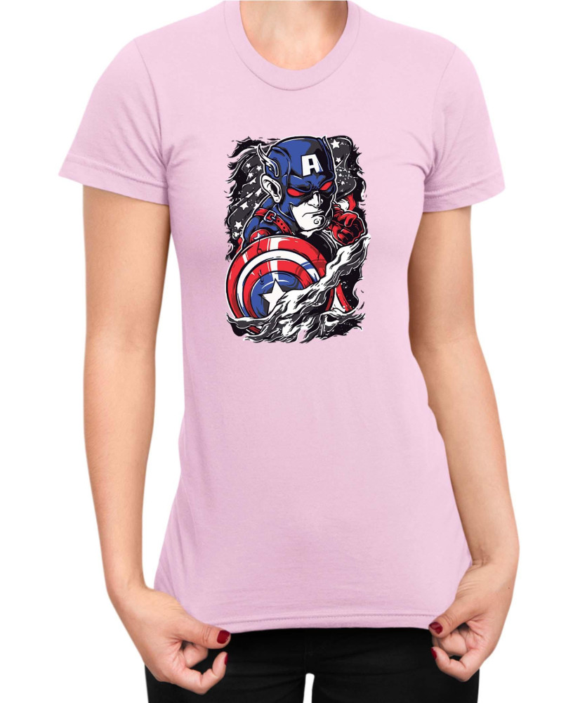 Дамска Тениска Marvel Universe Super Heroes Captain America Chibi