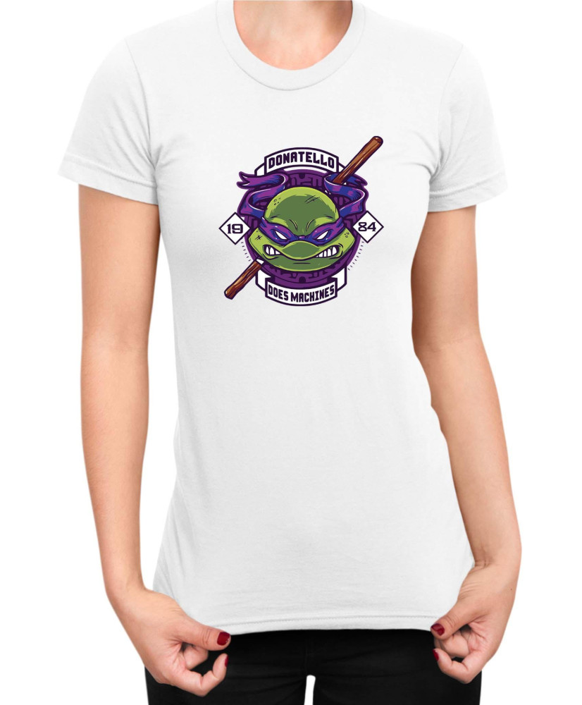 Дамска Тениска Tmnt Teenage Mutant Ninja Turtles Donatelo Does Machines