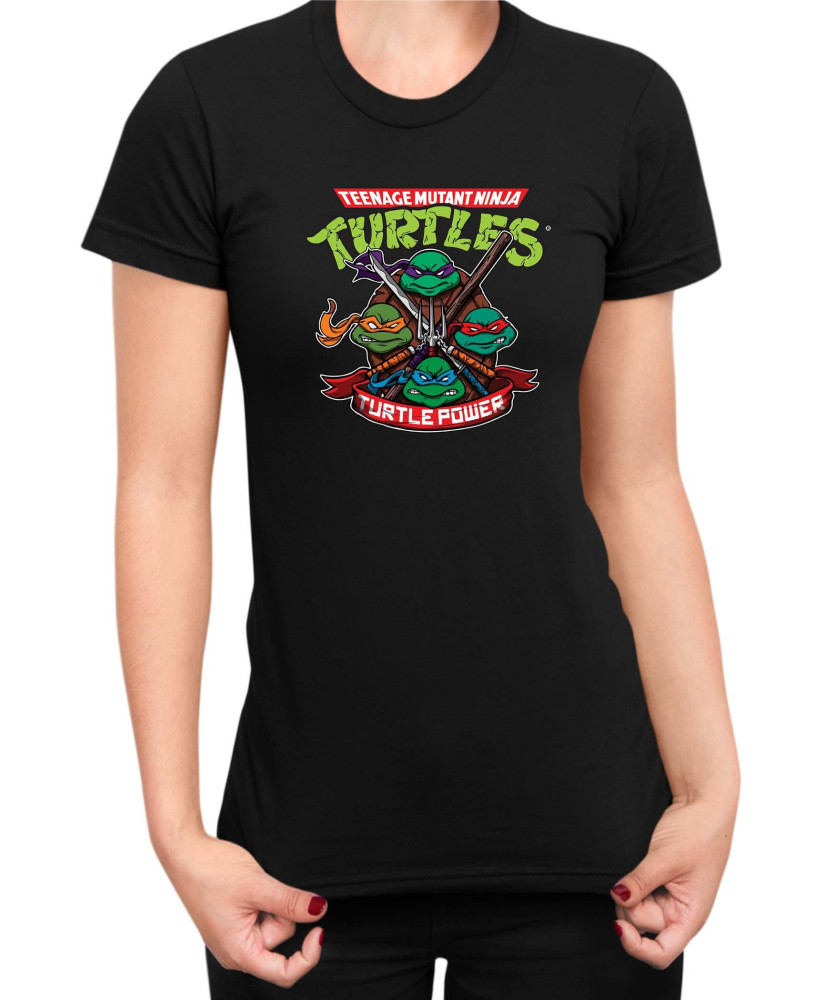 Дамска Тениска Tmnt Teenage Mutant Ninja Turtles Turtle Power