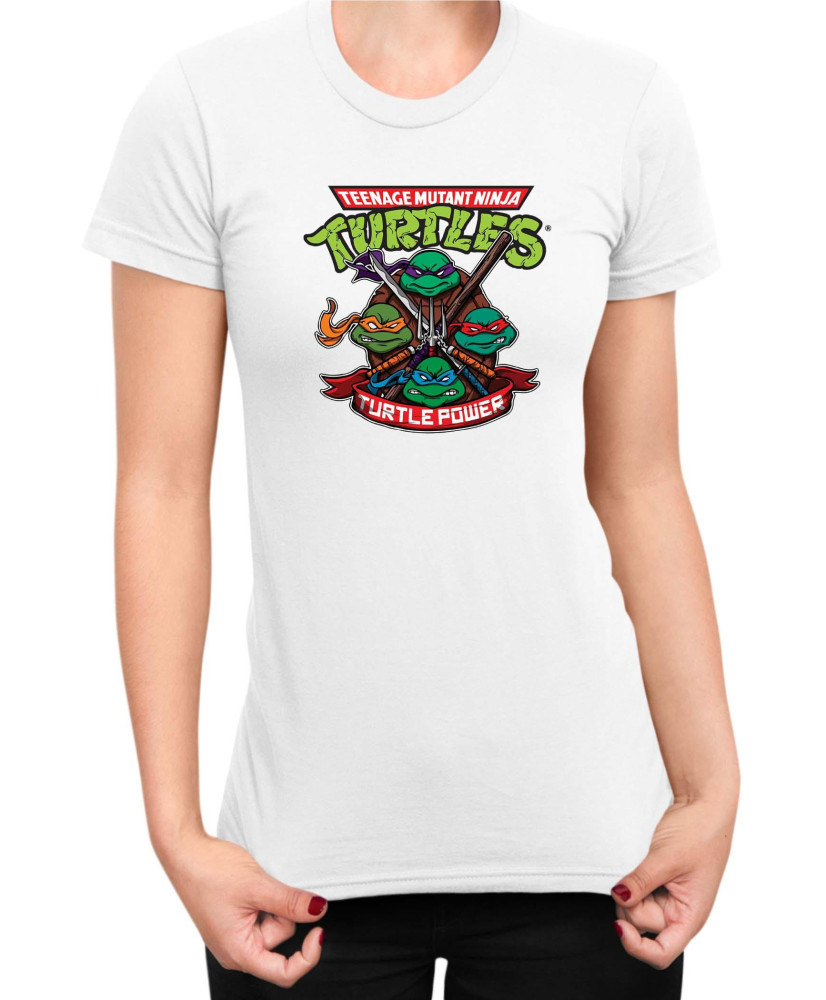 Дамска Тениска Tmnt Teenage Mutant Ninja Turtles Turtle Power