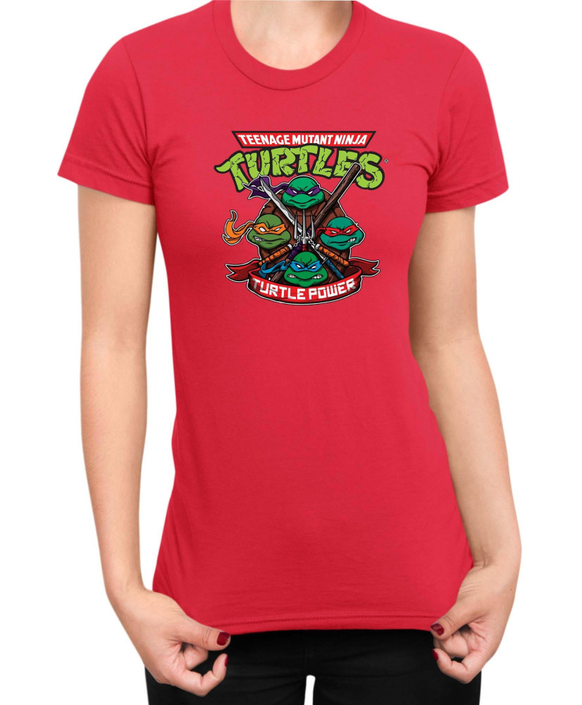 Дамска Тениска Tmnt Teenage Mutant Ninja Turtles Turtle Power