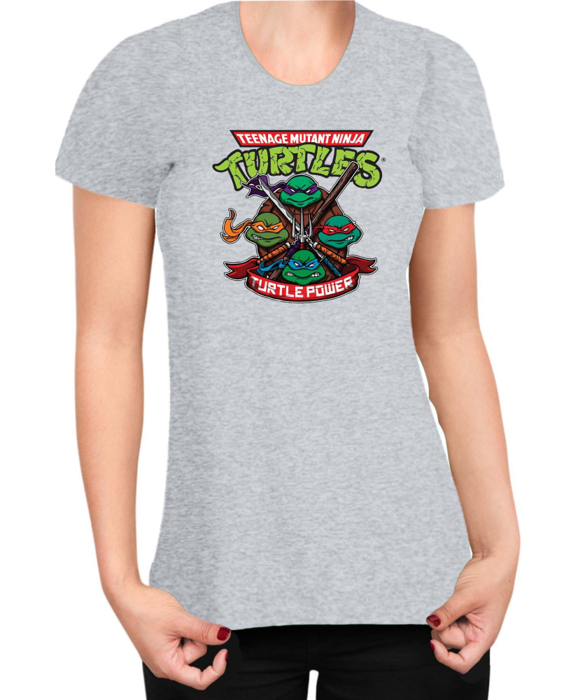 Дамска Тениска Tmnt Teenage Mutant Ninja Turtles Turtle Power