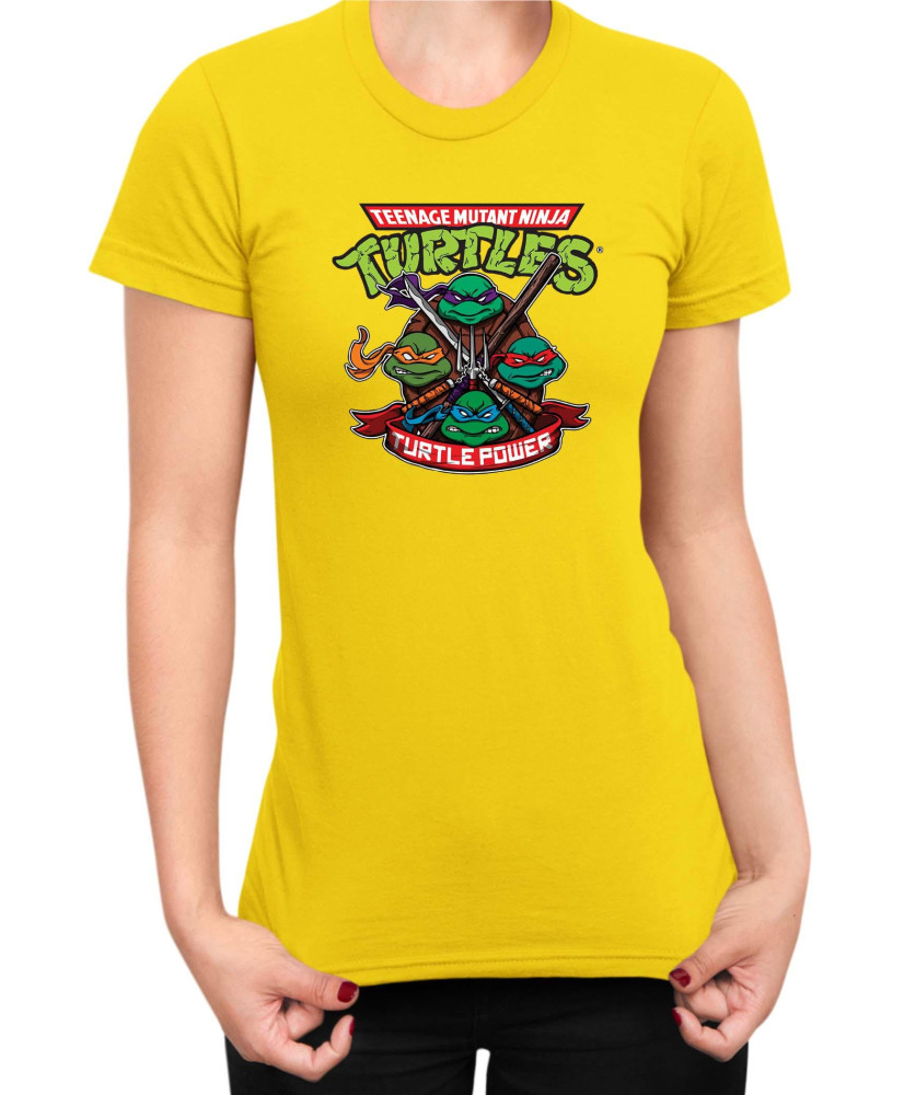 Дамска Тениска Tmnt Teenage Mutant Ninja Turtles Turtle Power