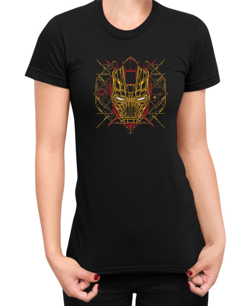 Дамска Тениска Marvel Universe Super Heroes Iron Man Face