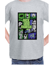 Детска Тениска Rick And Morty Gta Poster