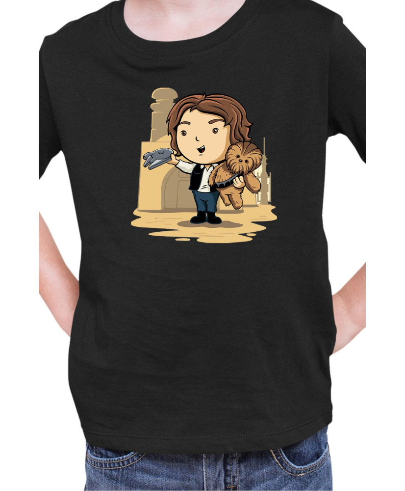 Детска Тениска Star Wars Cute Han Solo Chewbaka