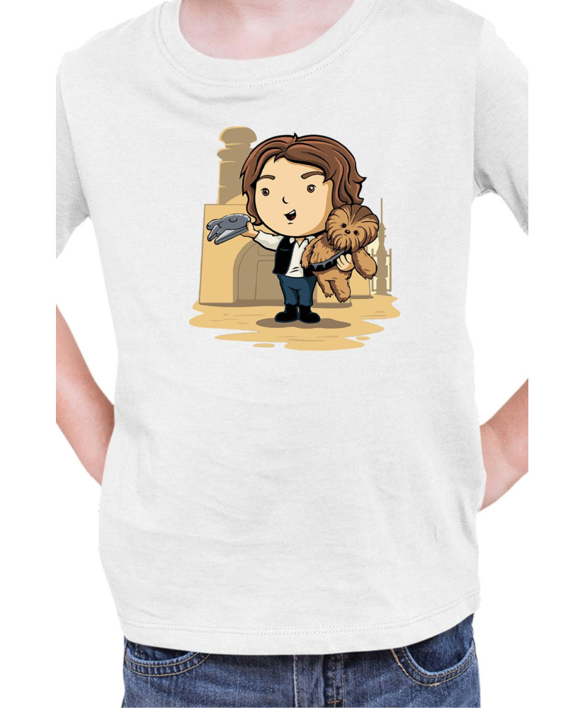 Детска Тениска Star Wars Cute Han Solo Chewbaka