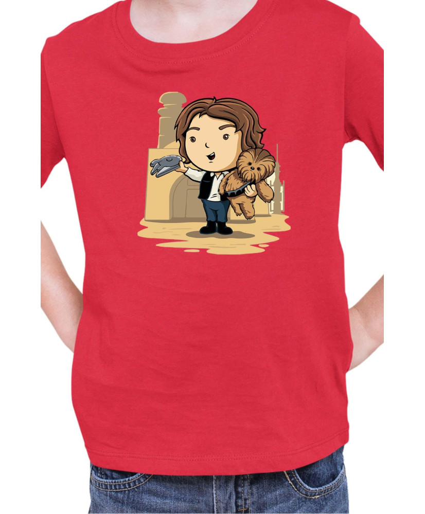 Детска Тениска Star Wars Cute Han Solo Chewbaka