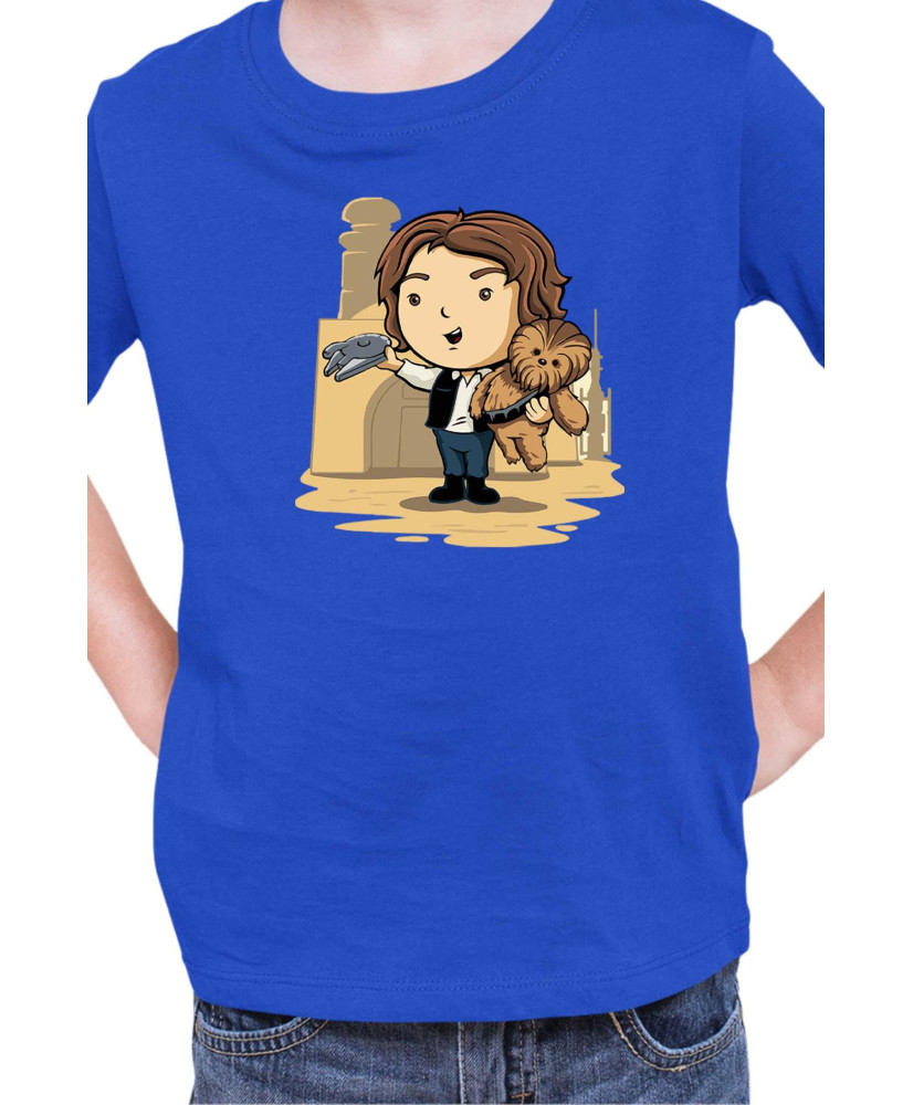 Детска Тениска Star Wars Cute Han Solo Chewbaka