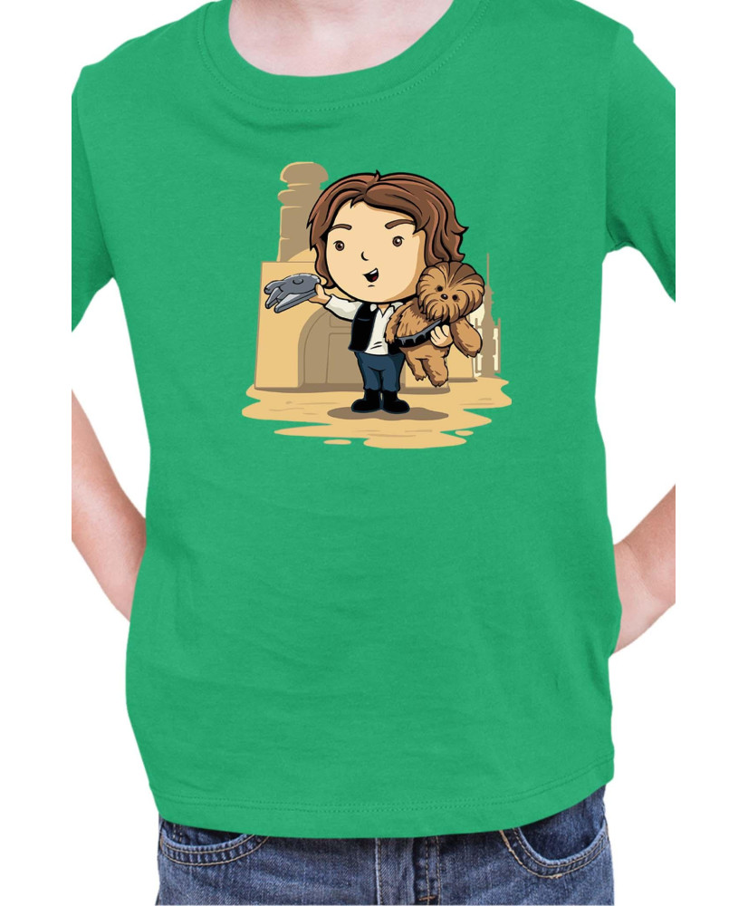 Детска Тениска Star Wars Cute Han Solo Chewbaka