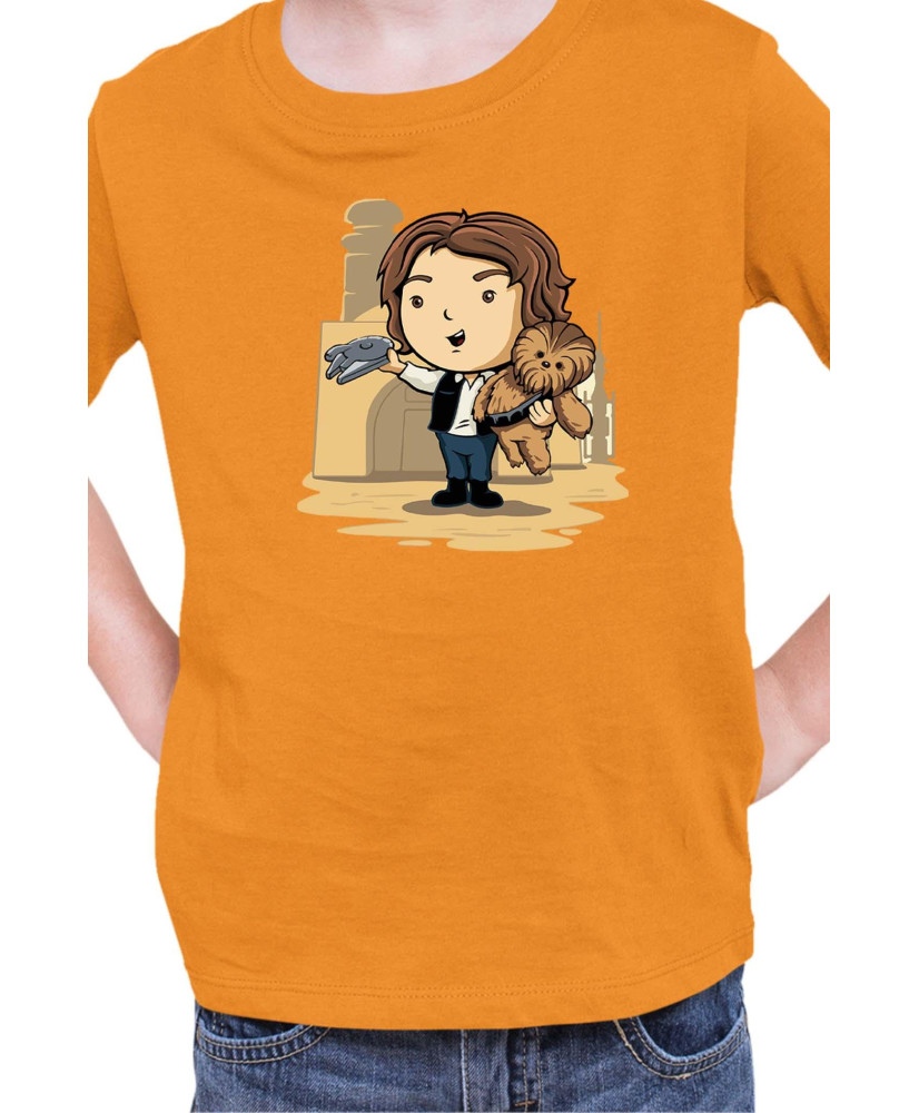 Детска Тениска Star Wars Cute Han Solo Chewbaka