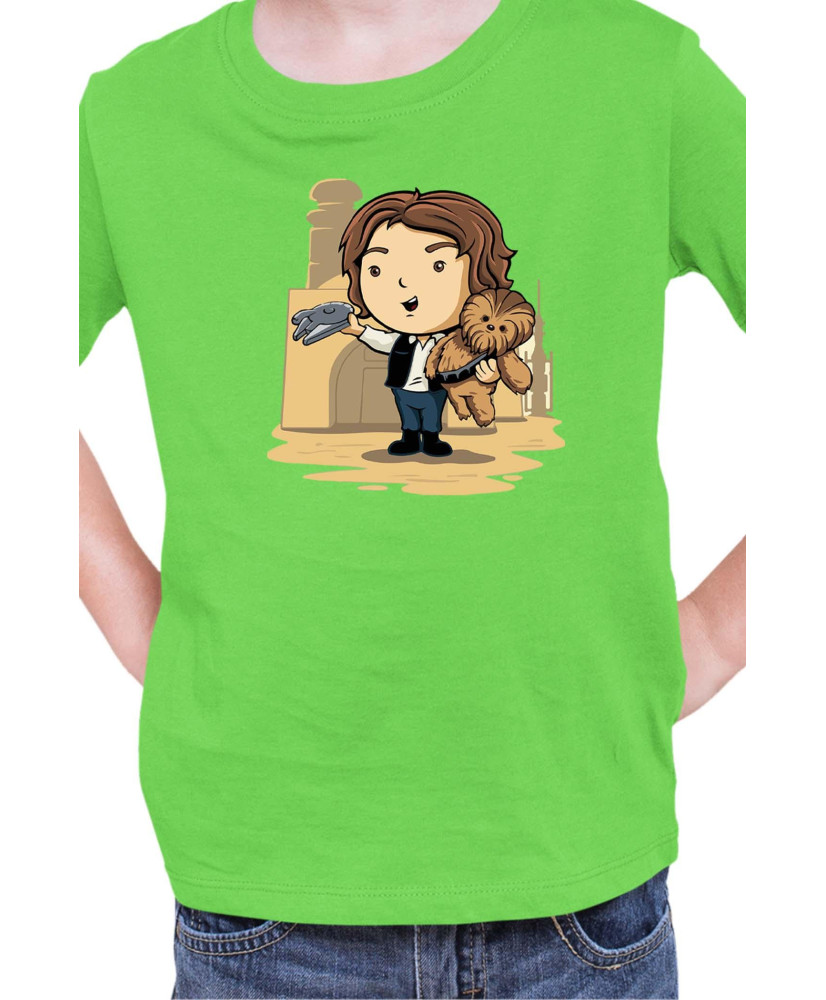 Детска Тениска Star Wars Cute Han Solo Chewbaka